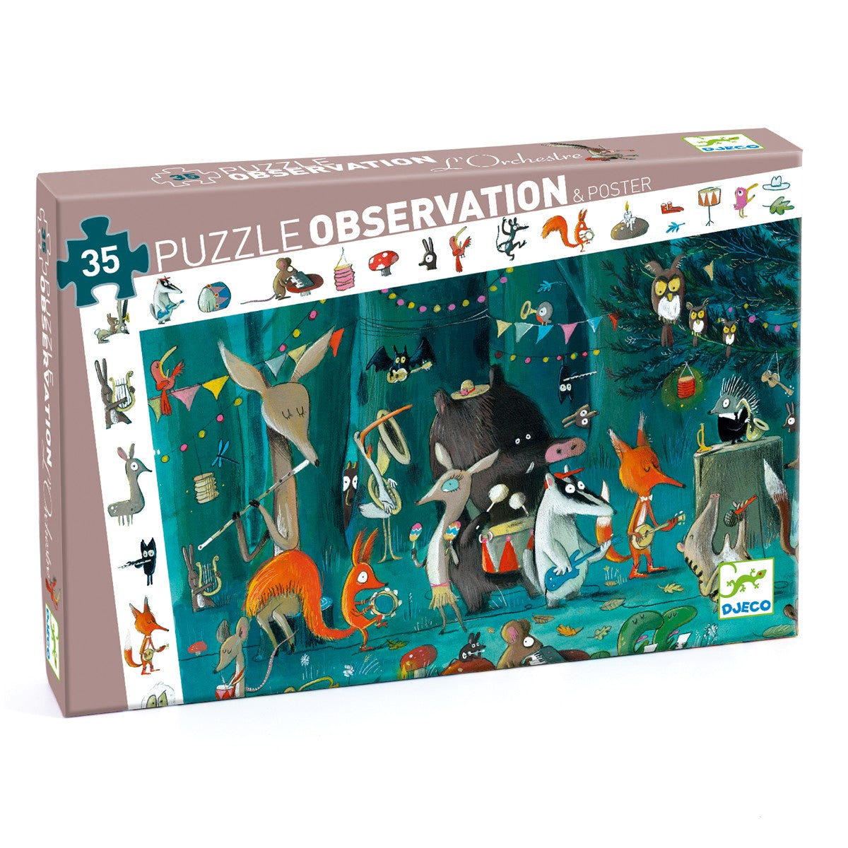 Observationspuslespil 35 brikker - 'Orkestret'