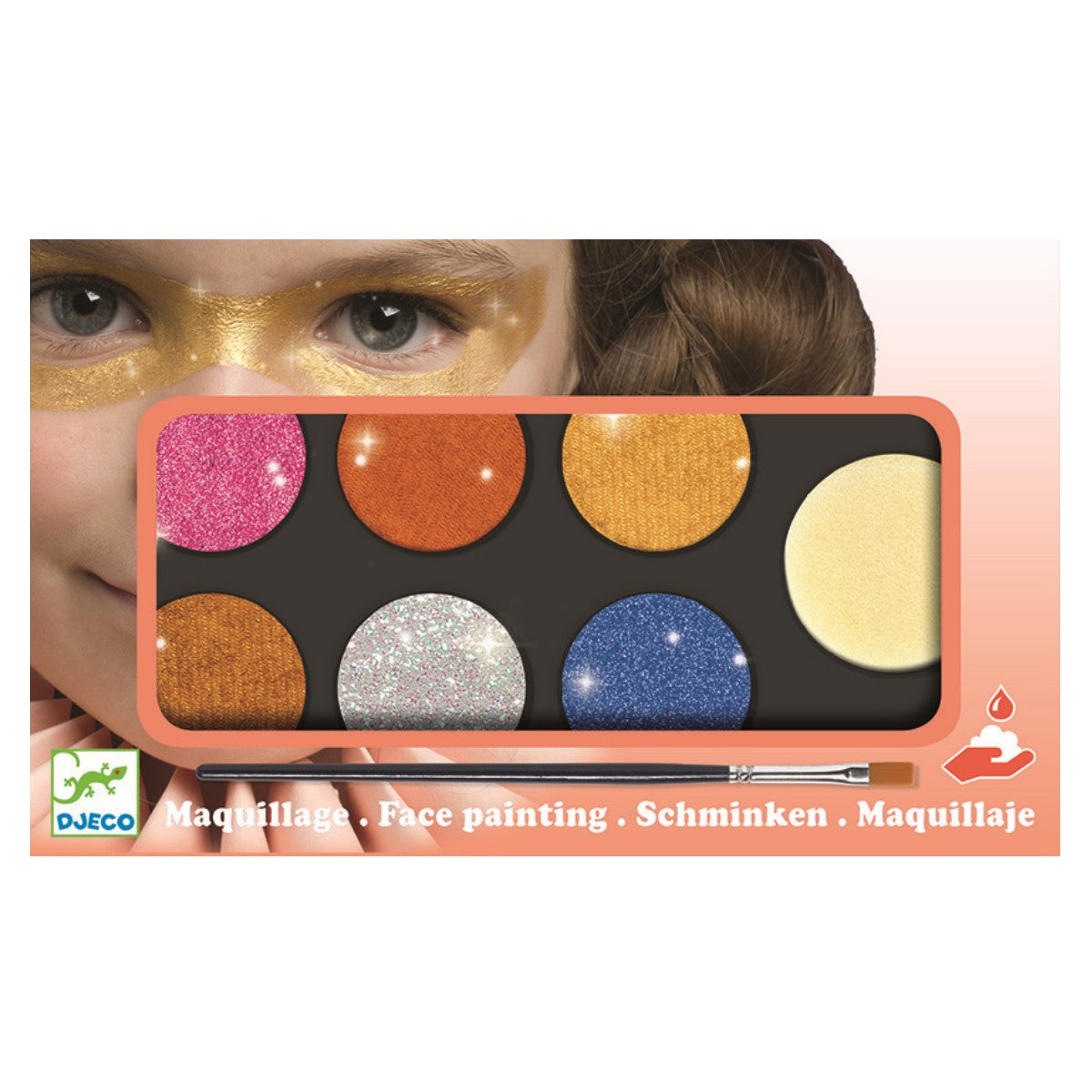 Ansigtsmaling 6 metalliske farver