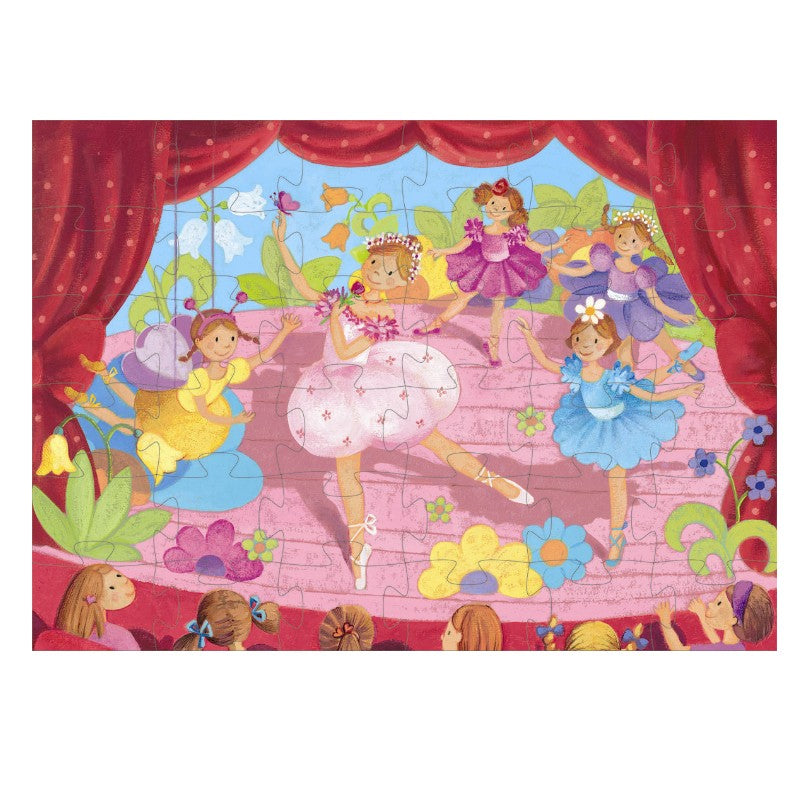 Pusle silhuetformet æske 36 brikker - 'Ballerina'