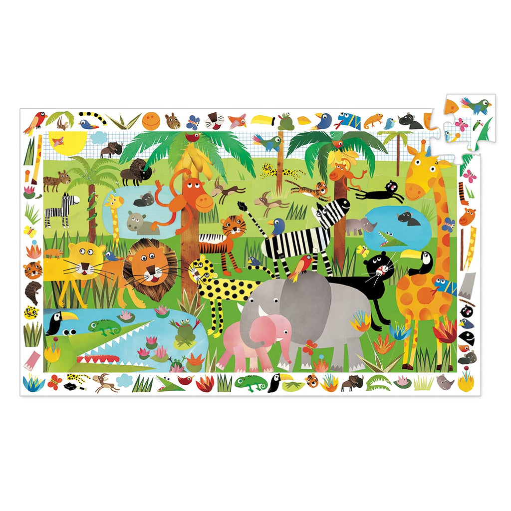 Observationspuslespil 35 brikker - 'Junglen'