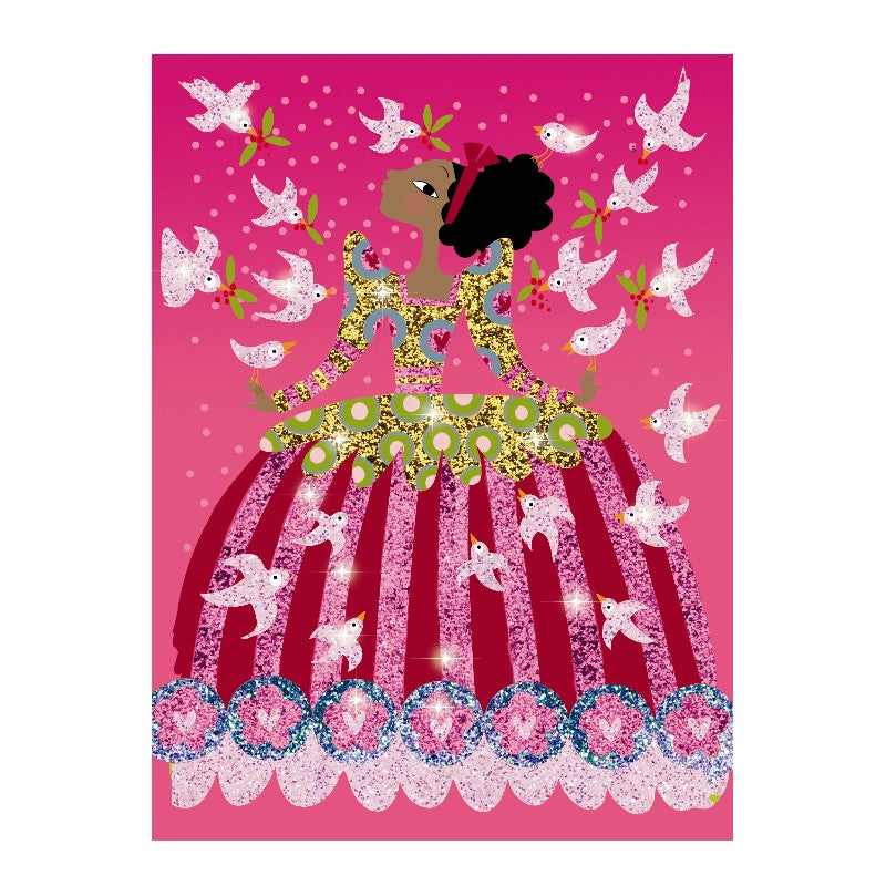 Glitterkort med smukke kjoler