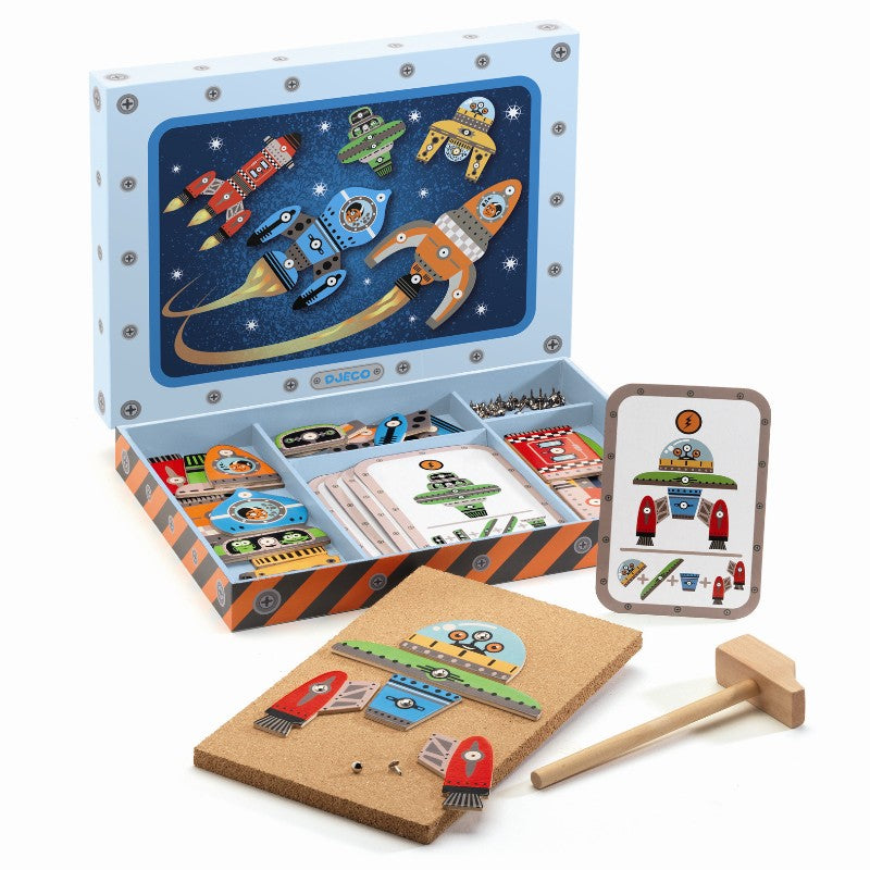 Hammermosaik med rumskibe