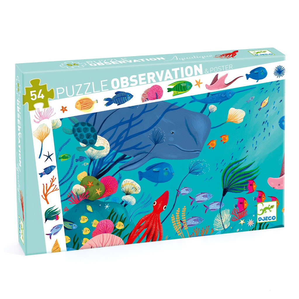 Observationspuslespil 54 brikker - 'Under havet'