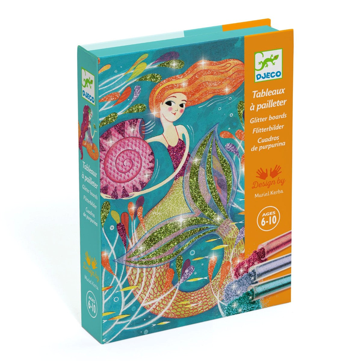 Glitterkort med havfruer