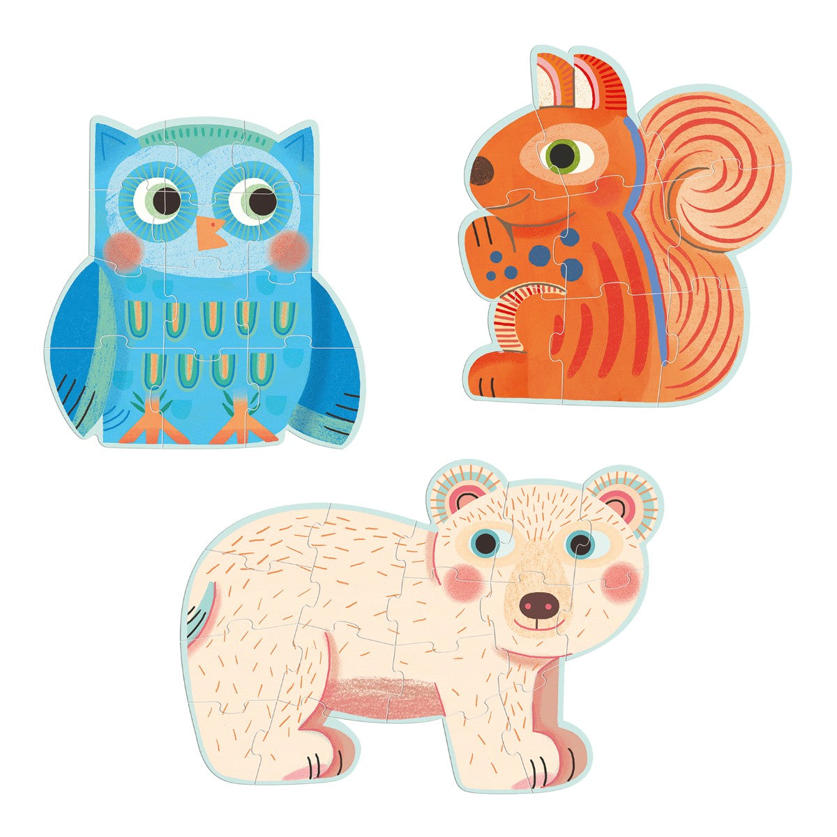 Pusle primo 3 i 1 æske - 'Skovdyr'