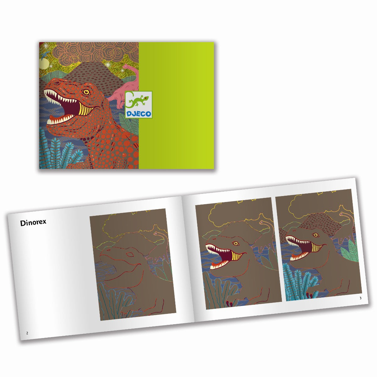 Skrabekort med dinosaurer