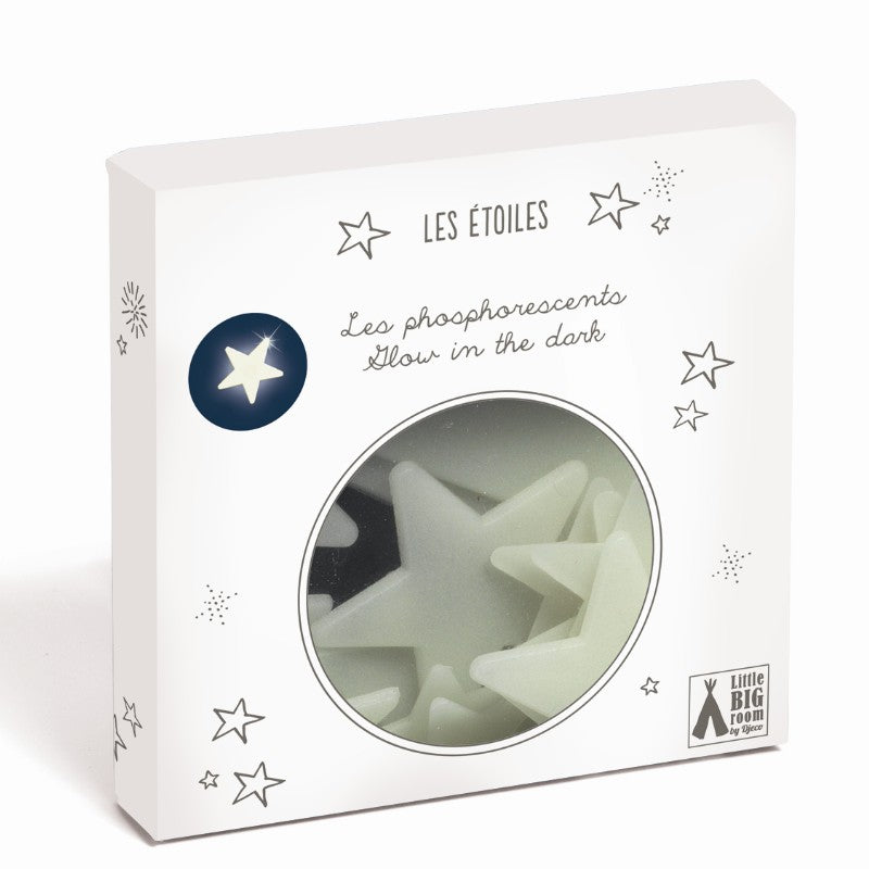 Selvlysende stjerner til værelset - 65 stk.