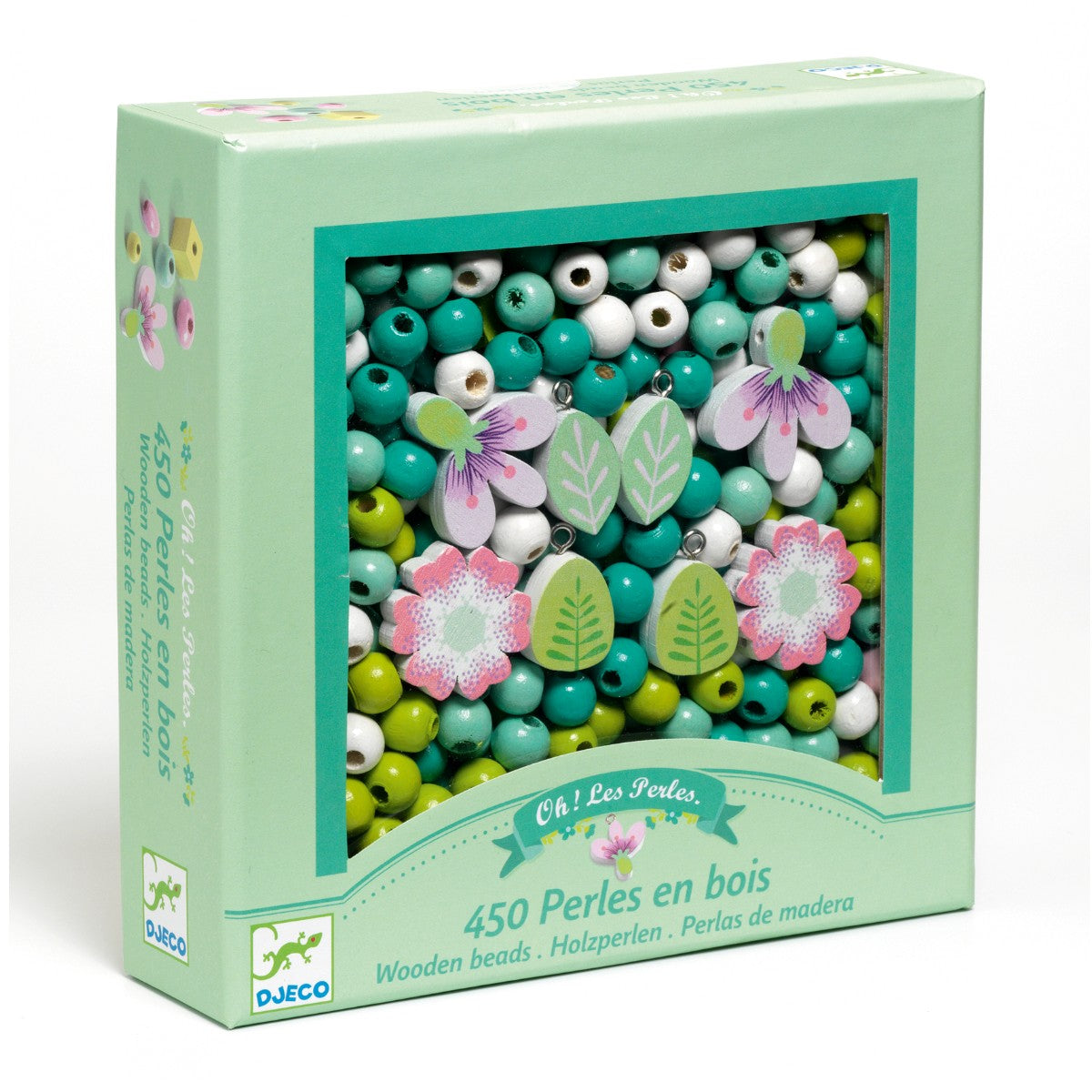 Perleæske med blomster