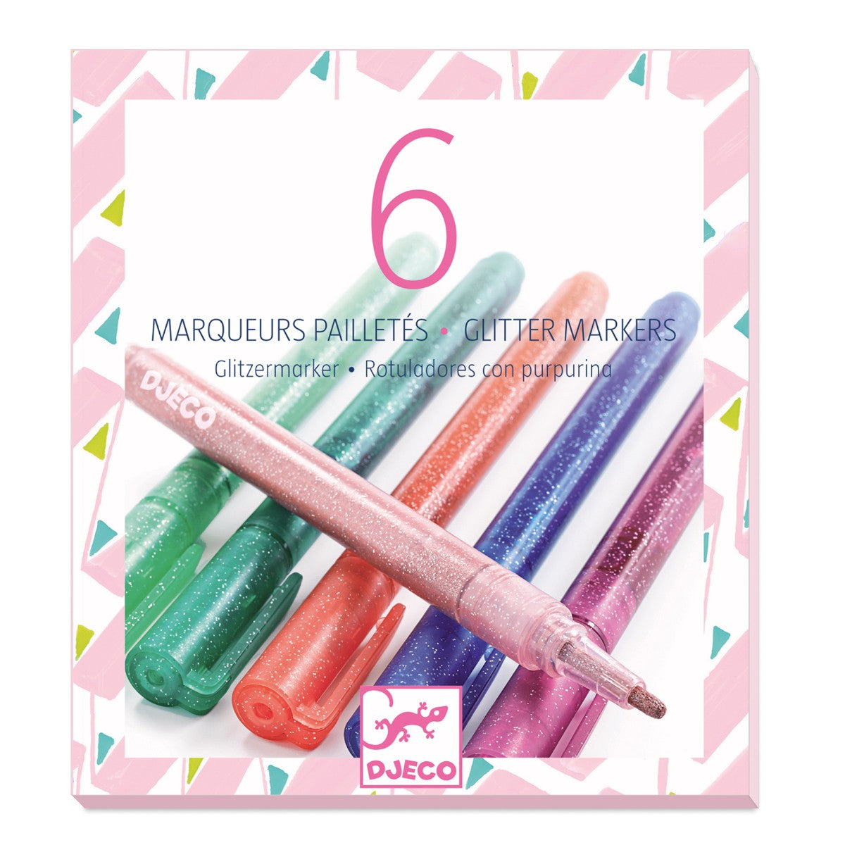 Tusser 6 stk glitter og pastelfarver