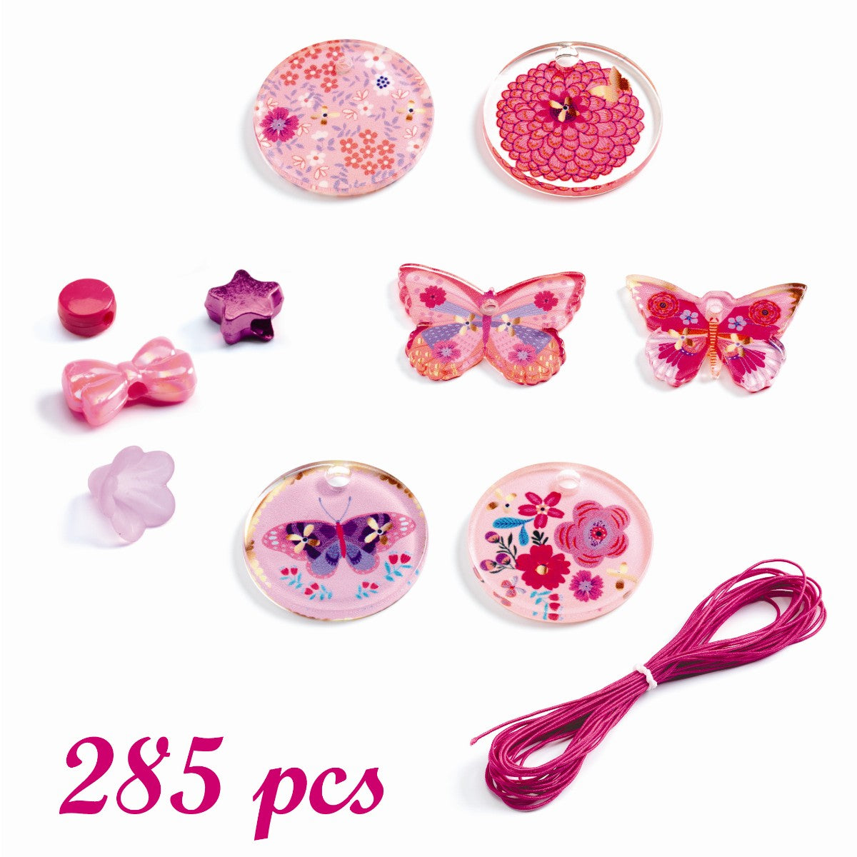 Perleæske med sommerfugle