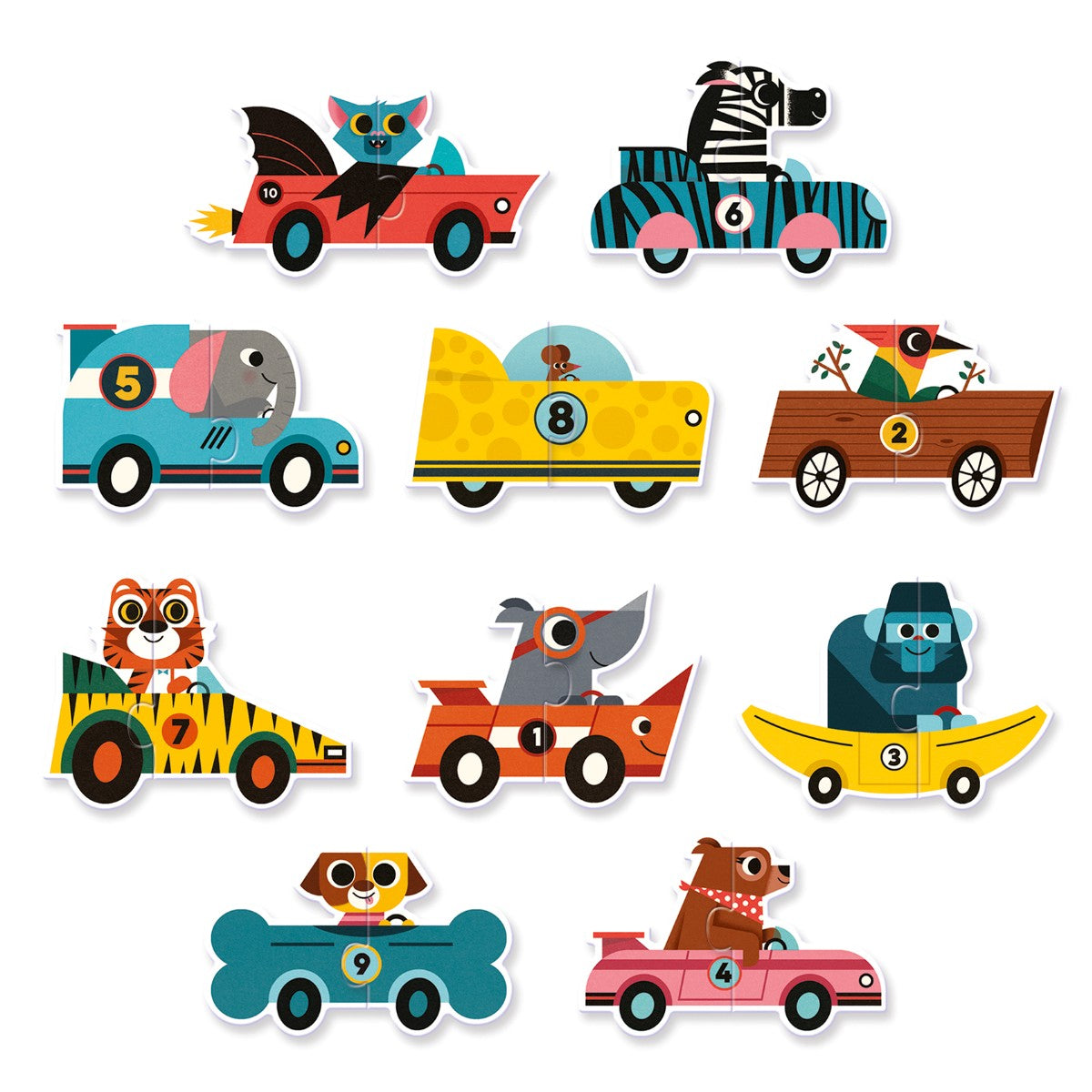 Puzzle duo - Racerbiler