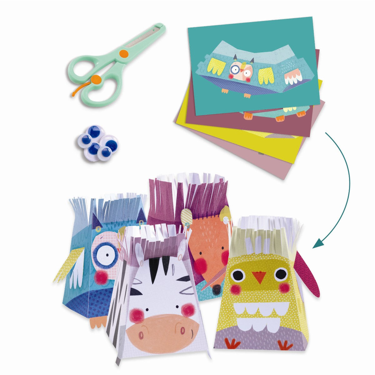 Kreativ aktivitetspakke - Dyr og deres huse