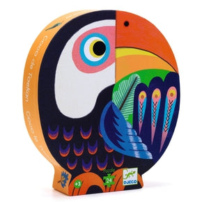 Pusle silhuetformet æske 24 brikker - 'Tukan'