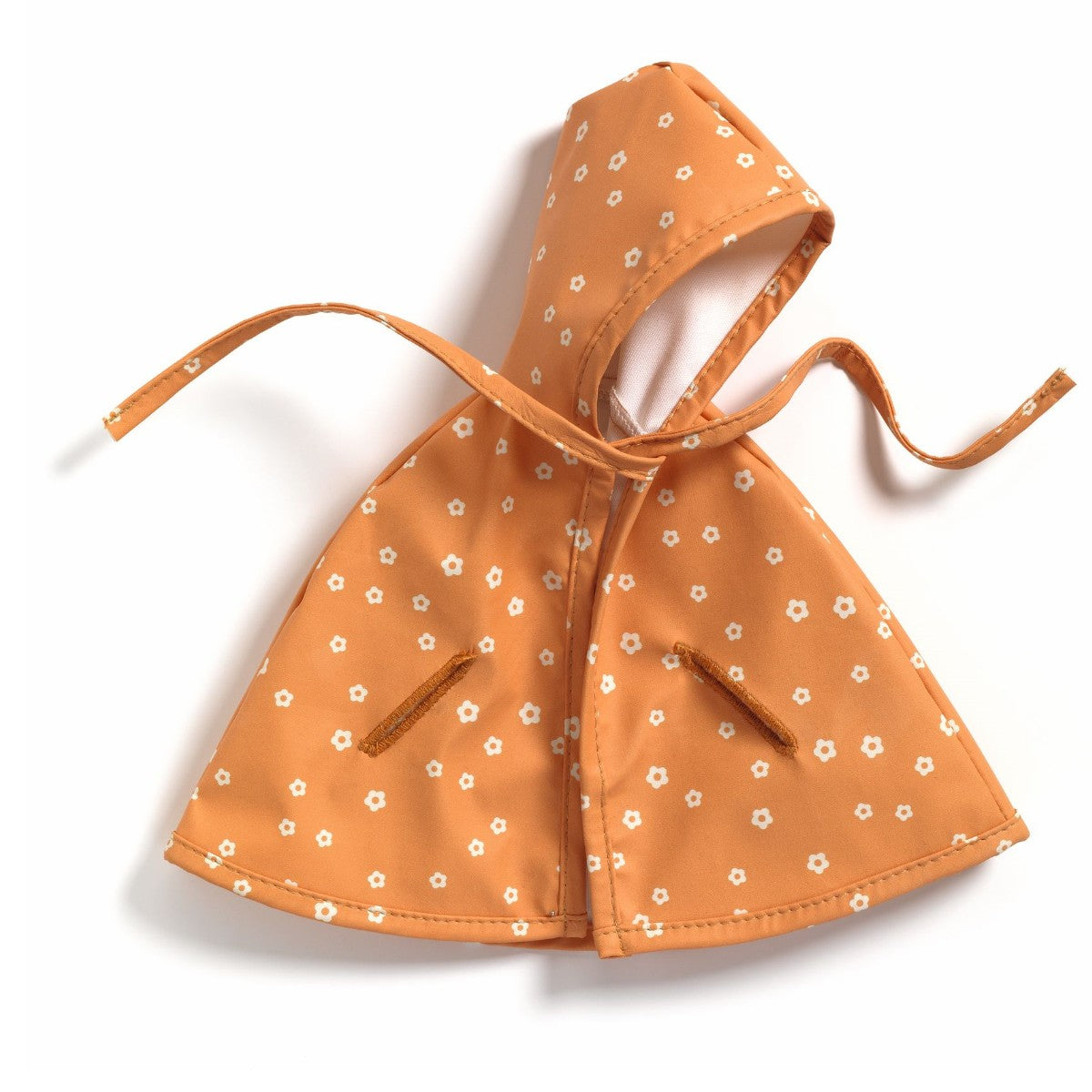 Dukketøj: Regnkappe med hvide prikker