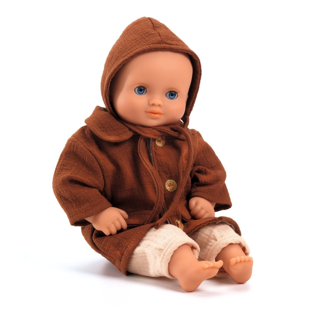 Dukketøj: Frakke og hue