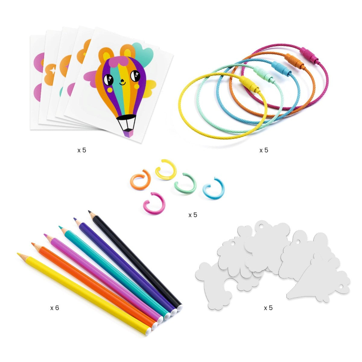 Artistic plastic krympeplast - Nøgleringe