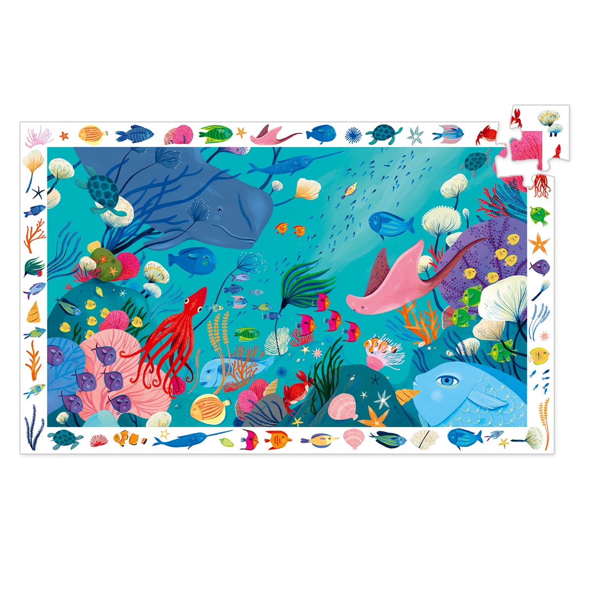 Observationspuslespil 54 brikker - 'Under havet'