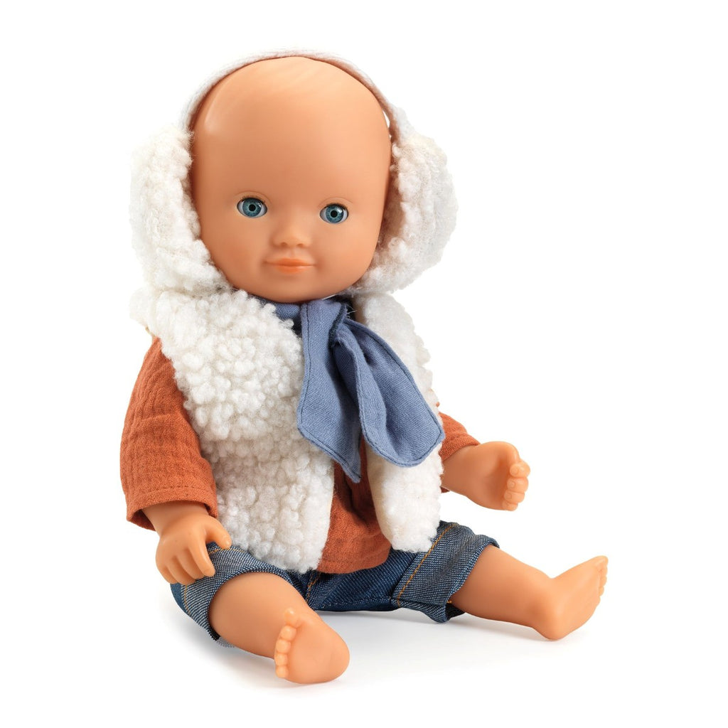 Dukketøj: Vest og ørevarmere