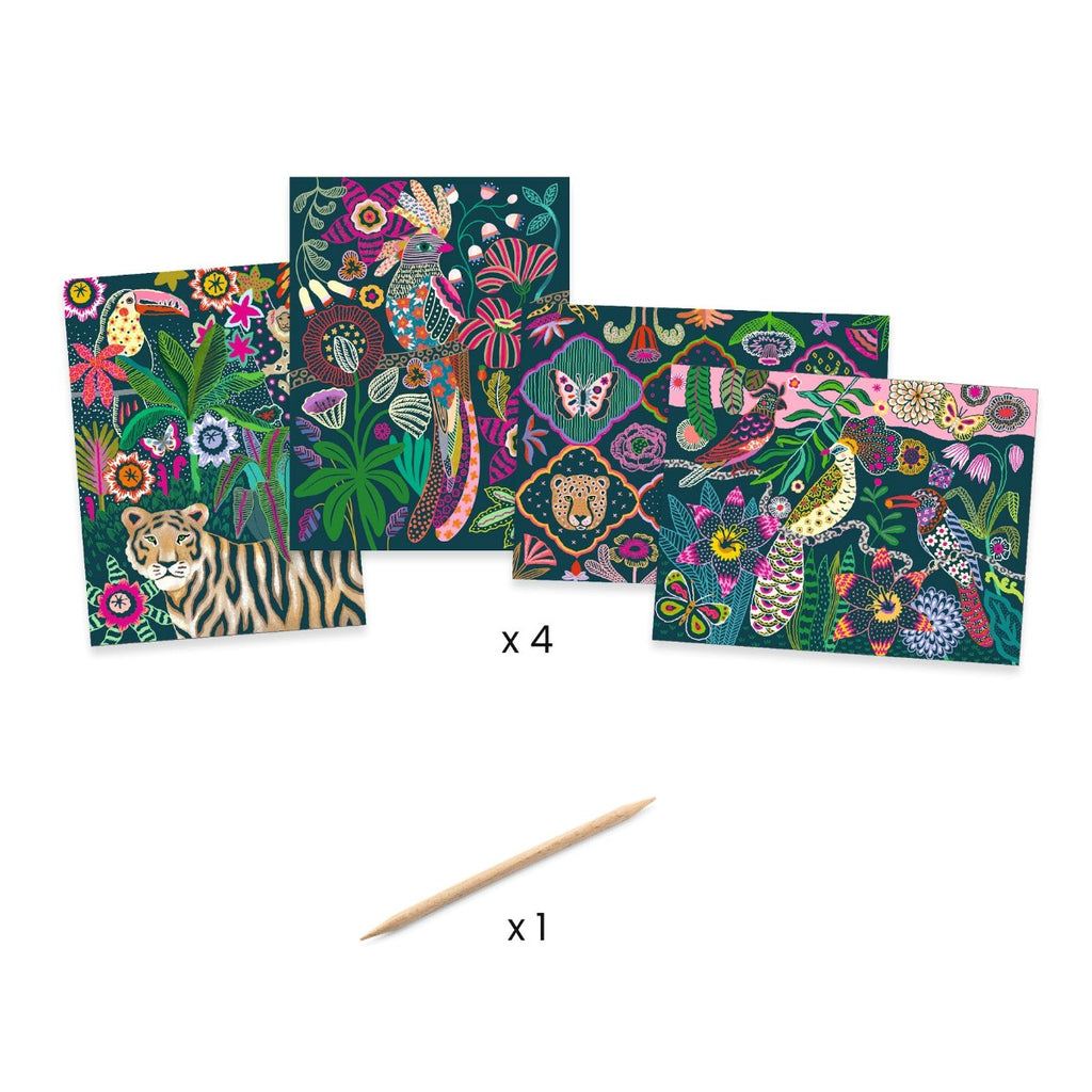 Skrabekort med rokokotema