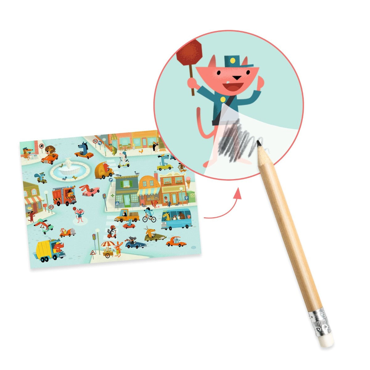 Kreakort med 100 klistermærker - Køretøjer