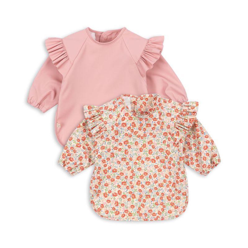 Spisesmæk med ærmer 2pak - Sweet and sour (6-12M)