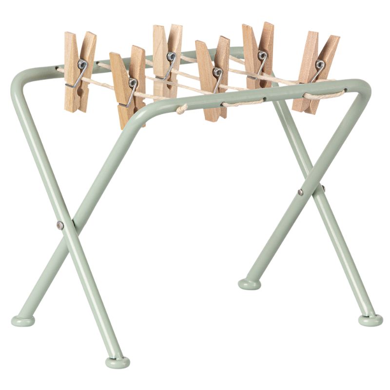 Tørrestativ med klemmer til Miniature-dukkehuset