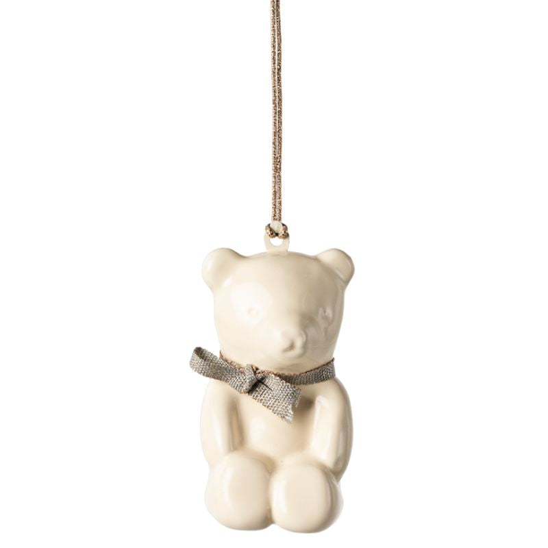 Porcelænsophæng bamse off-white/blue