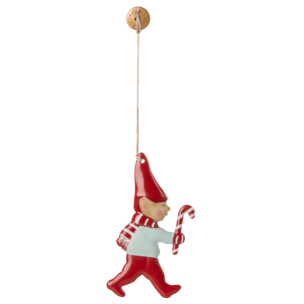 Metalophæng - nisse med sukkerstok