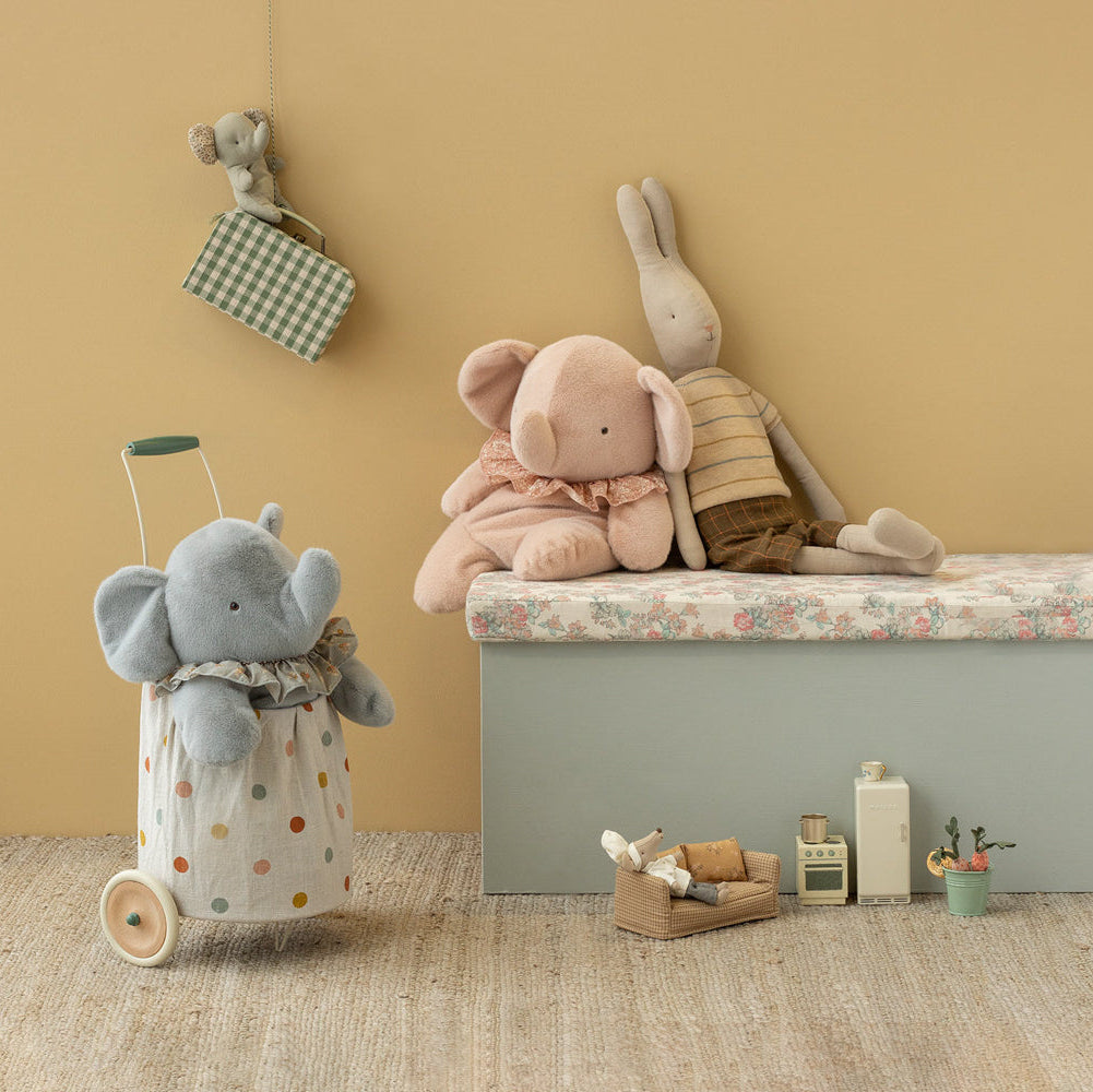 Plyselefant stor rosa