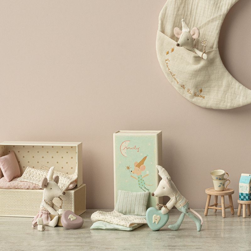 Tandfe - lillesøstermus i æske