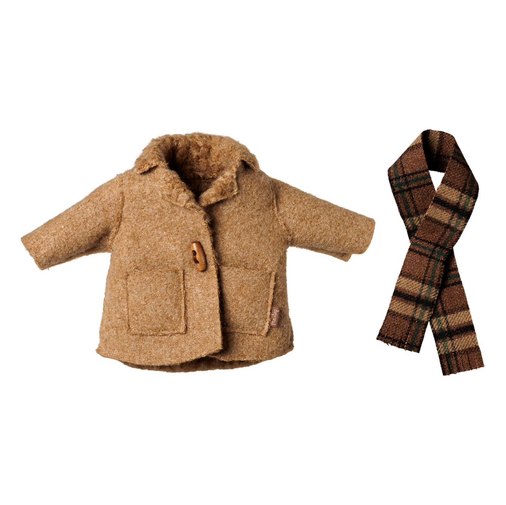 Jakke og tørklæde - Medium mus