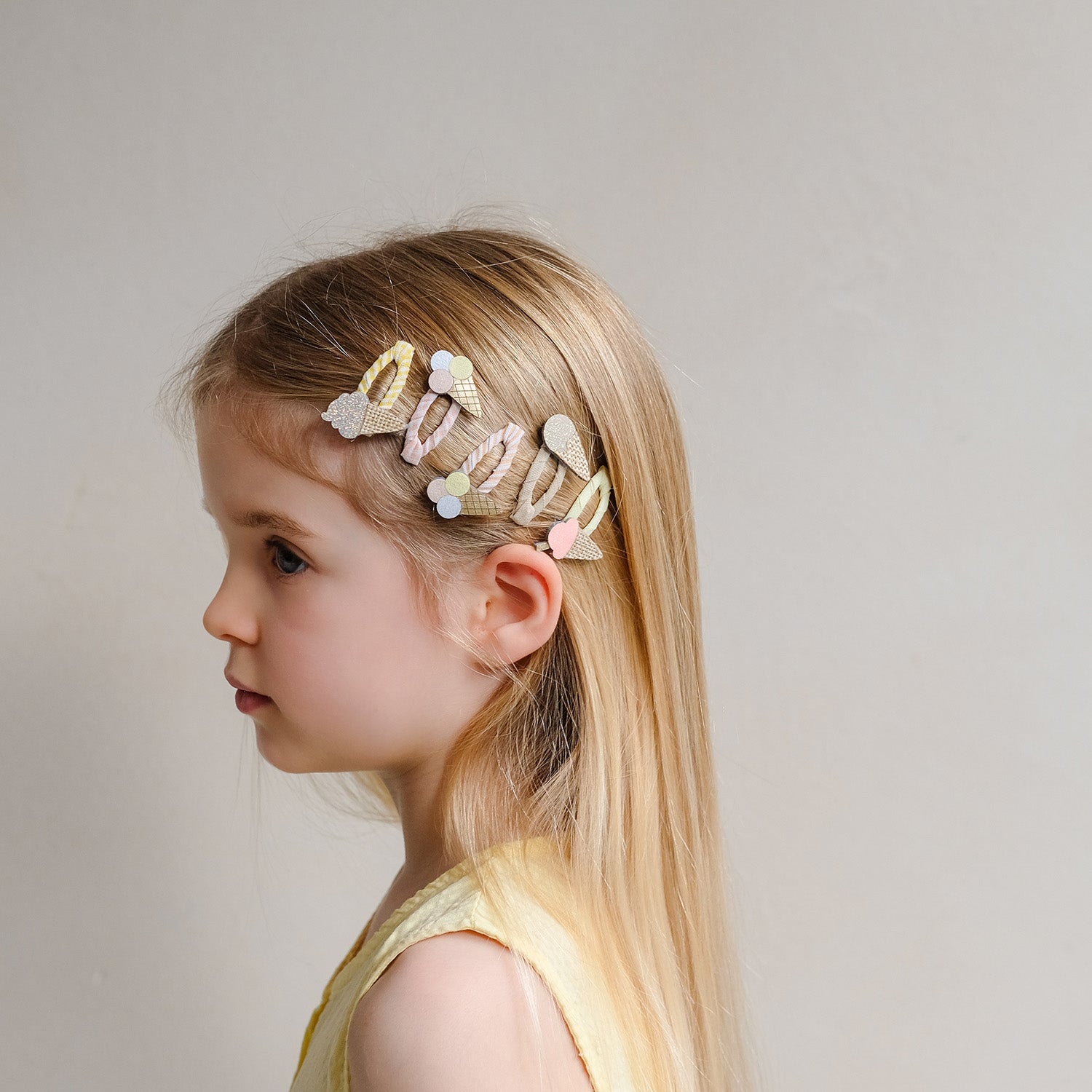 5 hårclips isvafler