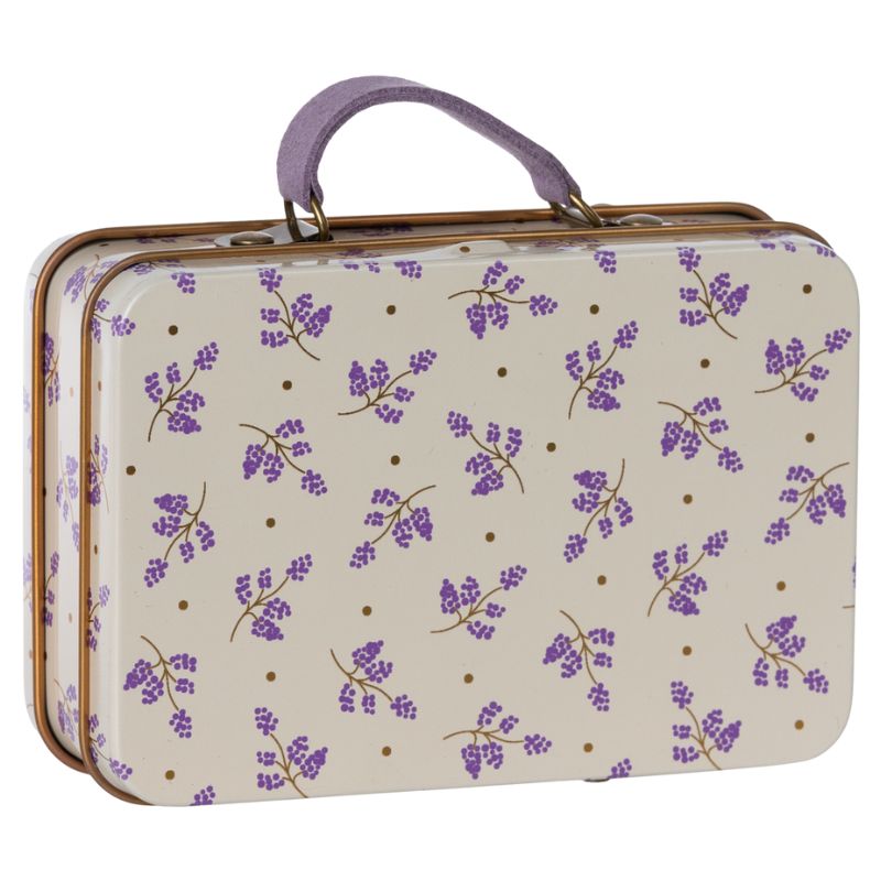 Metalkuffert lavendel med madelaineprint