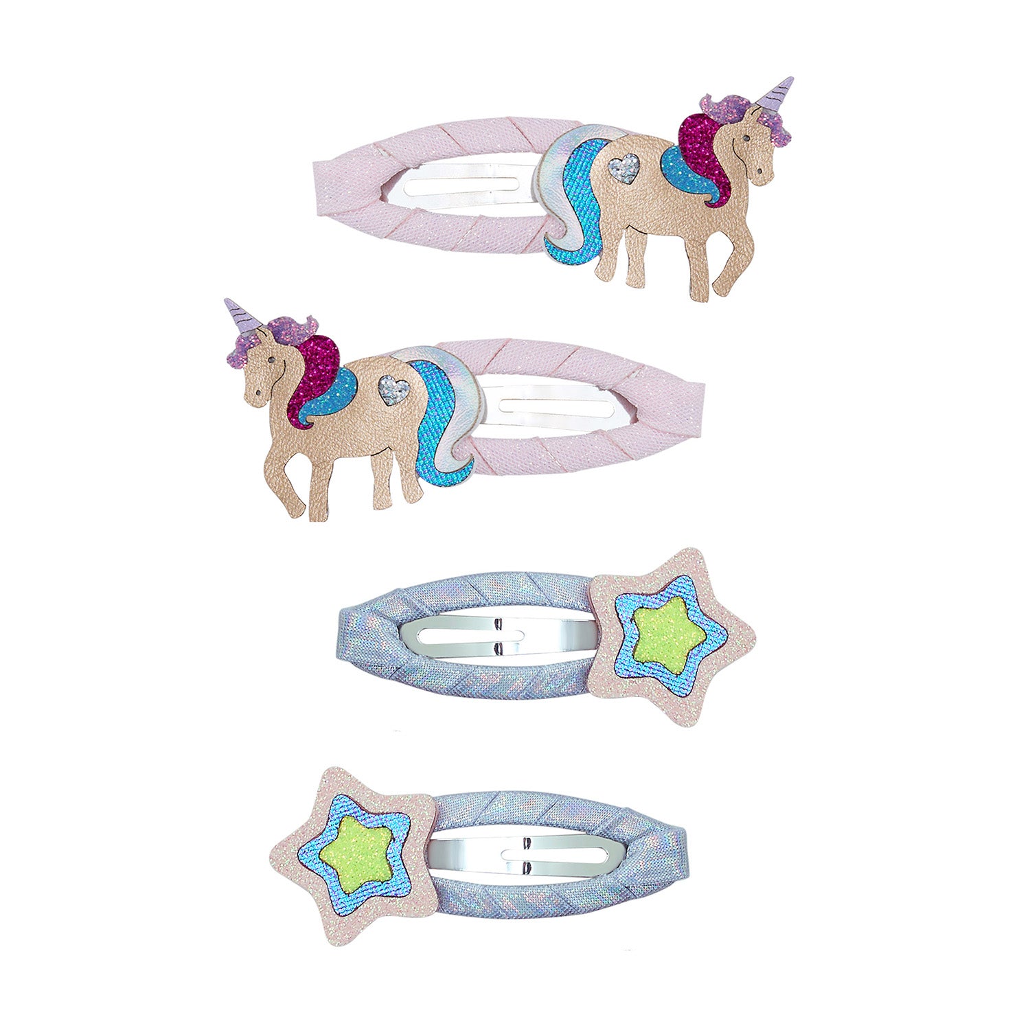 4 hårspænder - magical unicorn