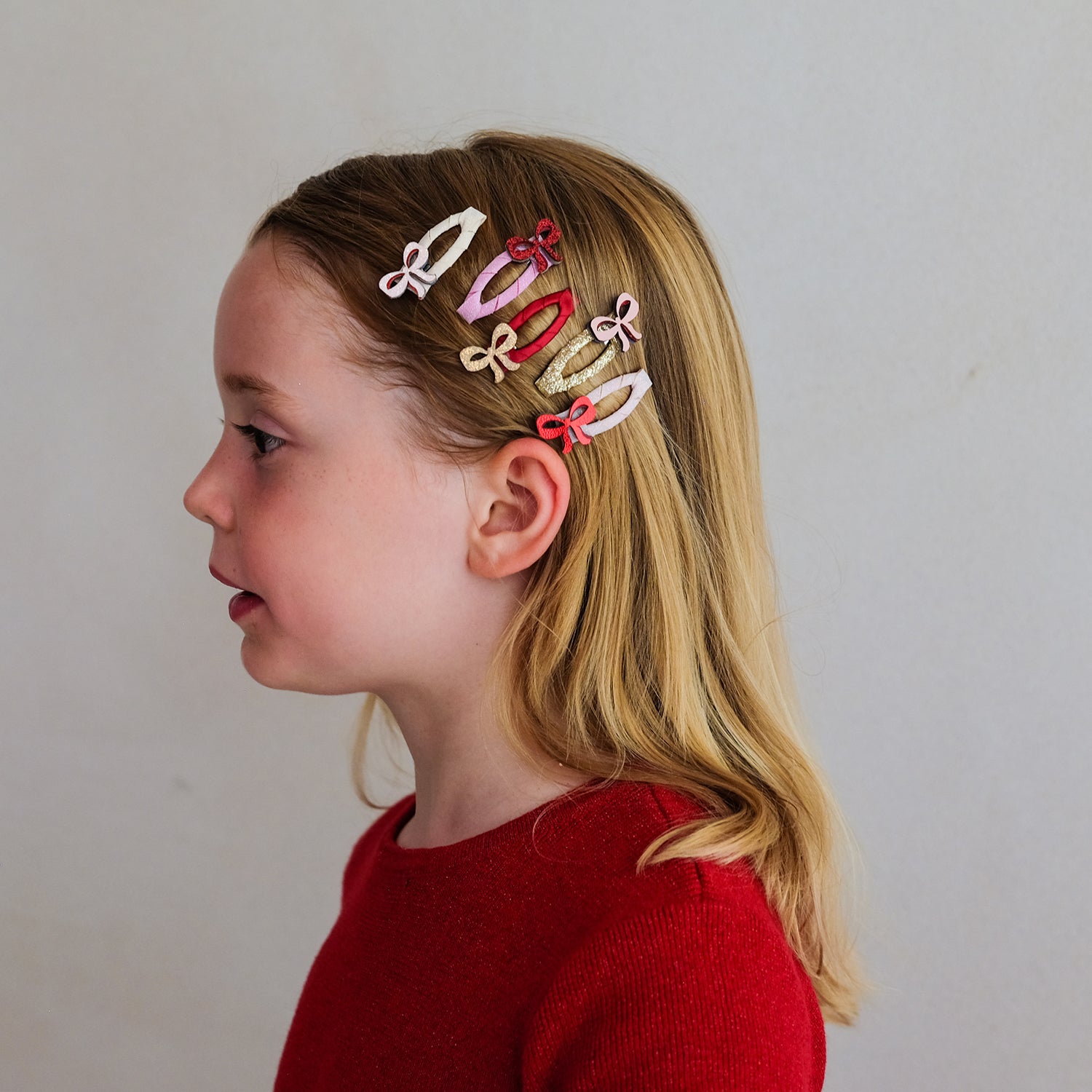 5 hårspænder - mini cutesy bow