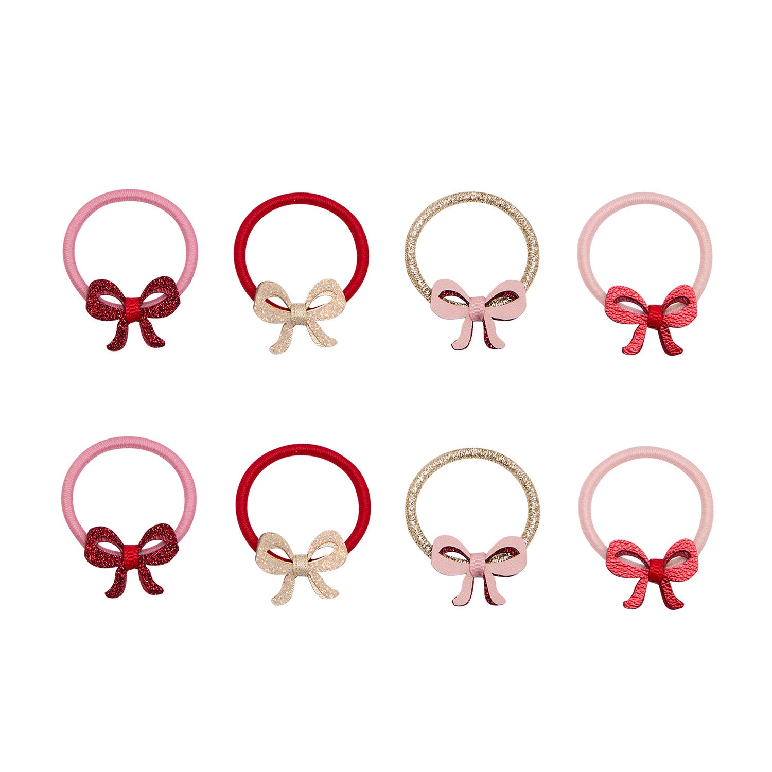 8 hårelastikker - mini cutesy bow