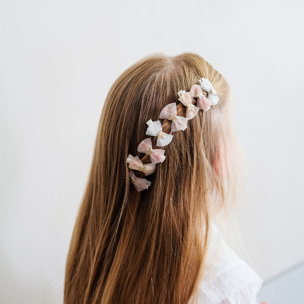 8 hårclips - tutu bow