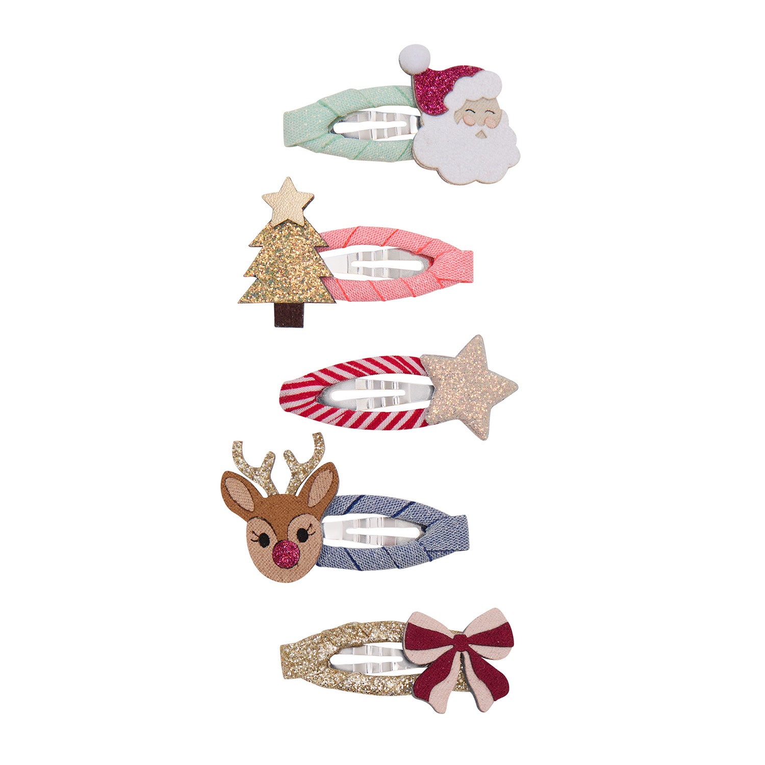 5 hårspænder - mini christmas