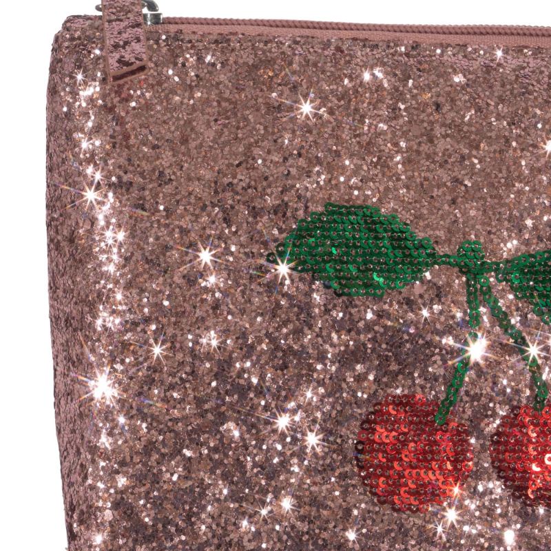 Toilettaske - Glitter med Kirsebær