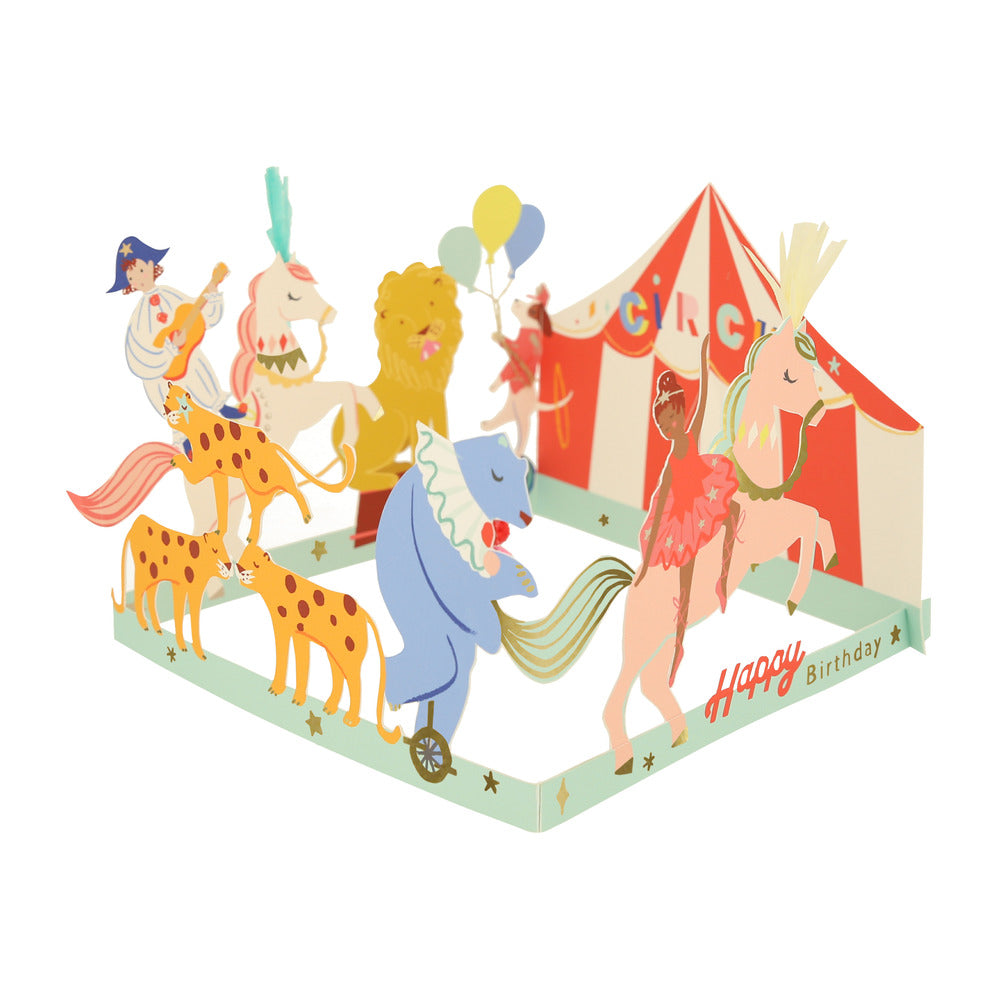 Cirkus fødselsdagskort