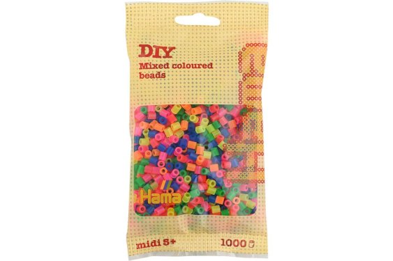 Perler 1000 stk. - Neon mix (207-51)