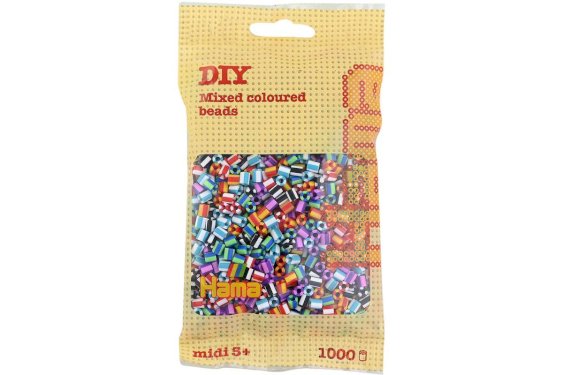Perler 1000 stk. - Stribet mix (207-90)