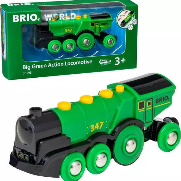 Grønt lokomotiv batteridrevet