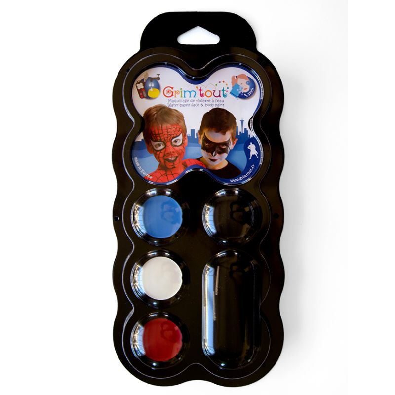 Ansigtsmaling 4 farver - Superhelte