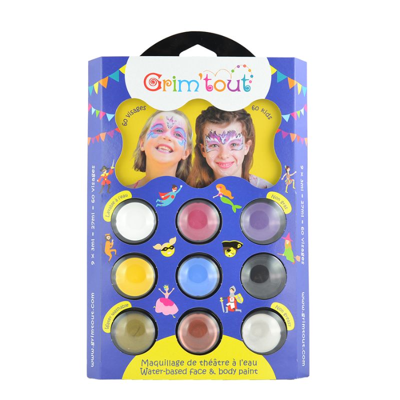 Ansigtsmaling 9 farver - Enhjørning