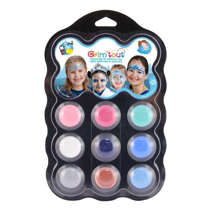 Ansigtsmaling 9 farver - Isdronning