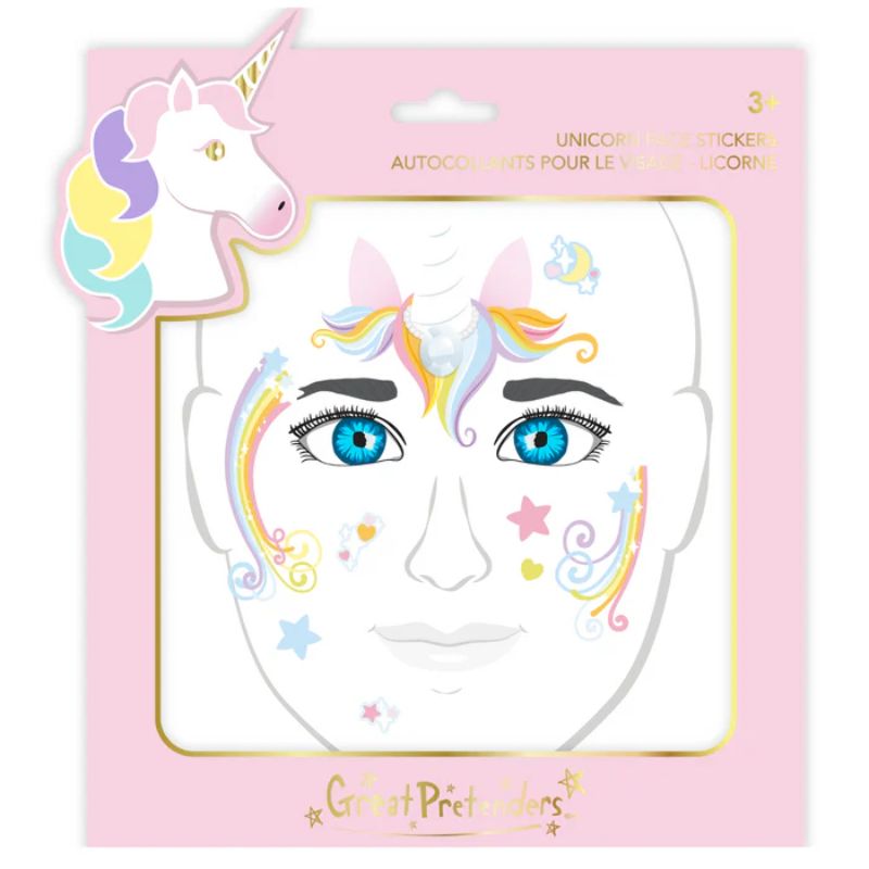 Ansigtsstickers - Enhjørning