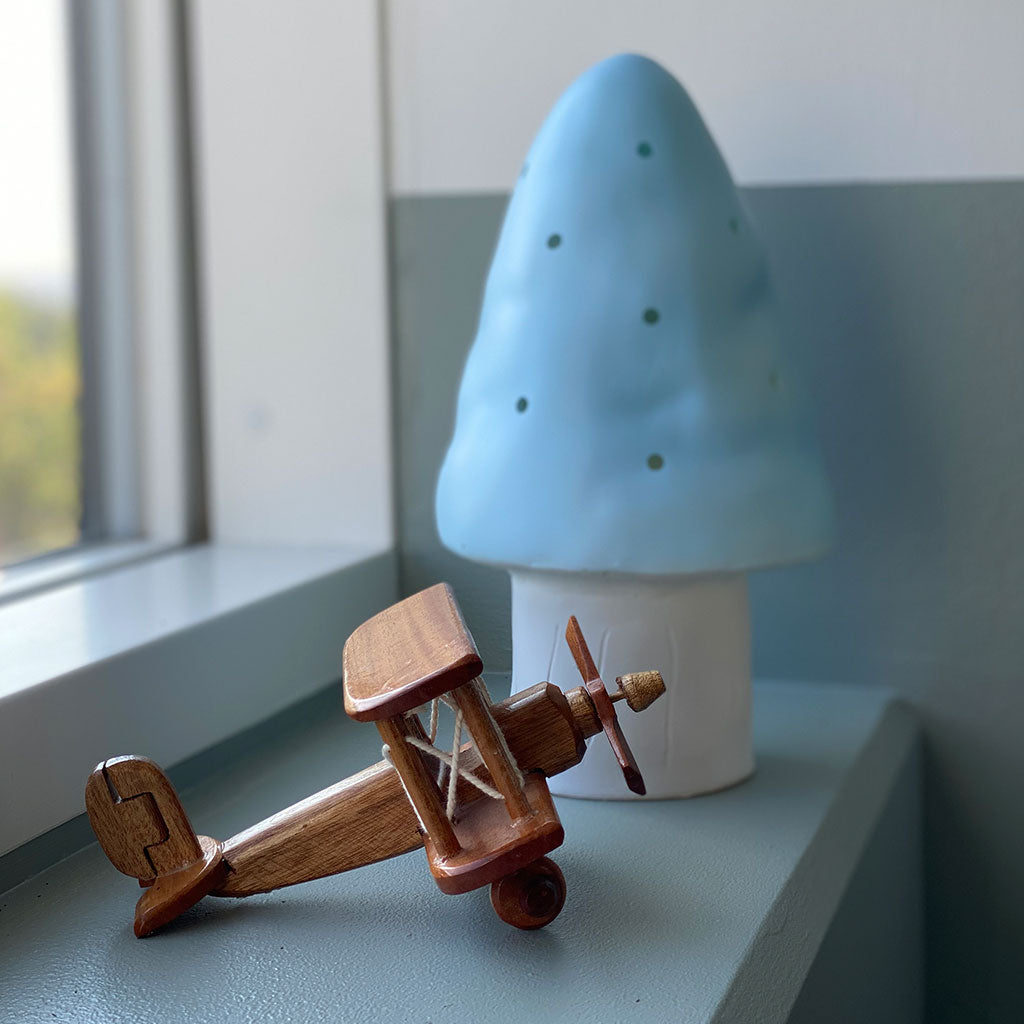 Svampelampe lyseblå lille