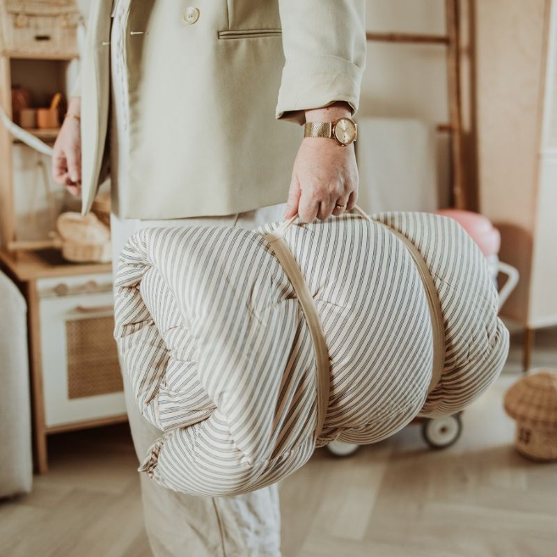 Babytæppe Bloom Stripe Blue