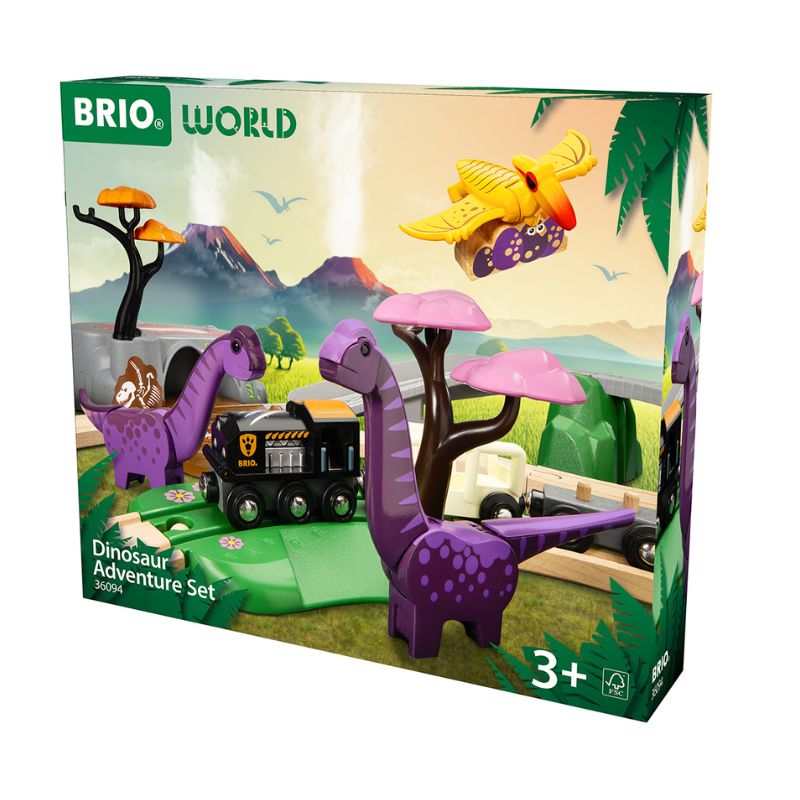 Togbanesæt med dinosaurer